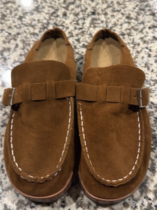 Shoes - Brown Suede Slip-On Loafers